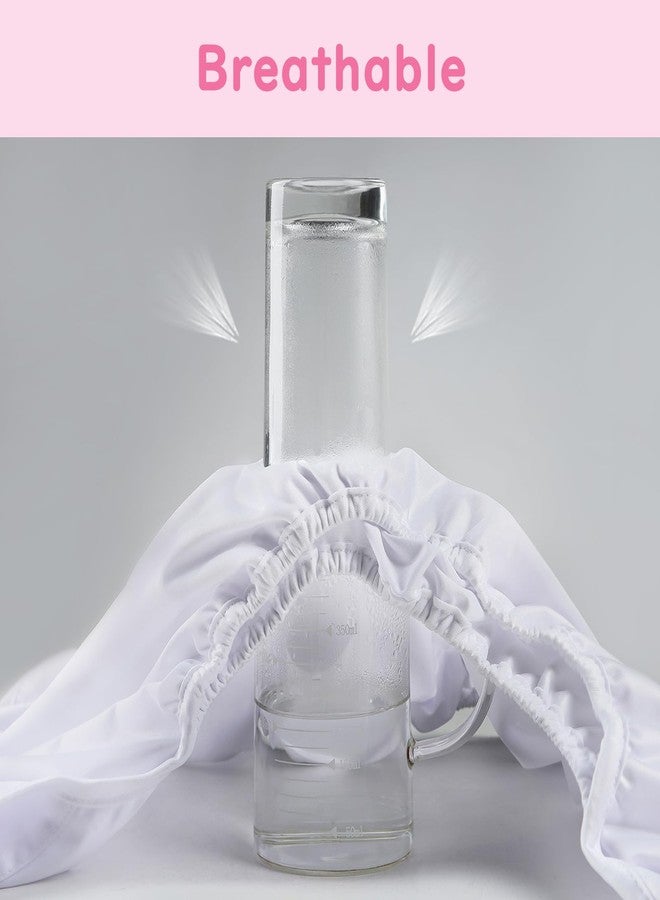 ليتل فور بيج غطاء حفاضات للكبار من القماش المقاوم للماء، قابل للغسل والتعديل وإعادة الاستخدام، من ليتل فور بيج، مقاس واحد - لون أبيض "أحب أبي" - Image 4